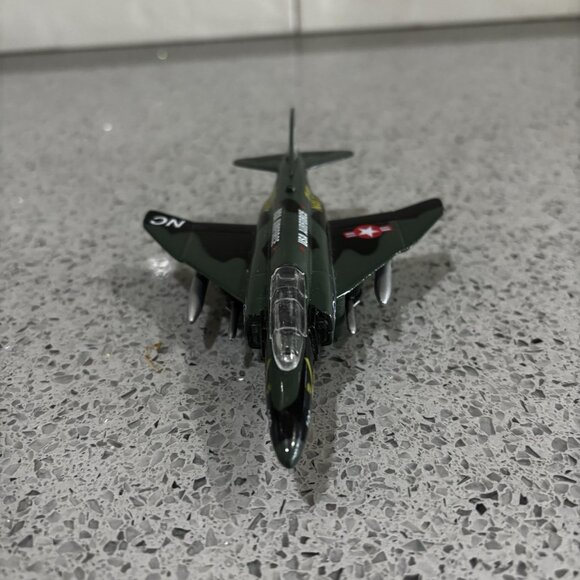 8" Black Air Force SR-71A Blackbird Die Cast Jet Plane Toy Pull Back Action Gift - Picture 4 of 6